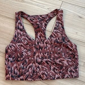 Zella Sports Bra in Pink and Black Pattern